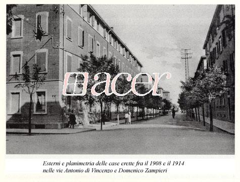 Bologna_Vie Di Vincenzo e Zampieri Esterni delle case erette fra il 1908 e il 1914