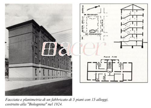 Bologna_1924 Facciata e planimetria