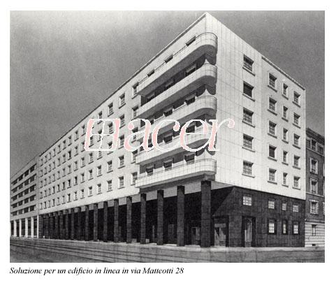 Bologna_Via Matteotti_1936 Prima soluzione per un edificio in linea