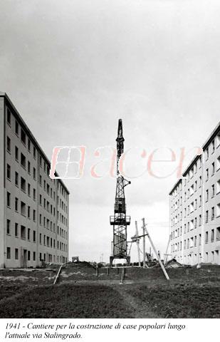 Bologna_Via Stalingrado_1941 Cantiere per la costruzione di case popolari