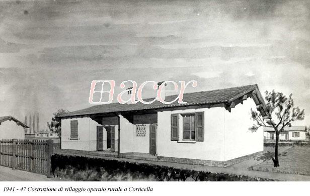Bologna_Corticella 1941-47 Particolare di abitazione del villaggio operaio rurale