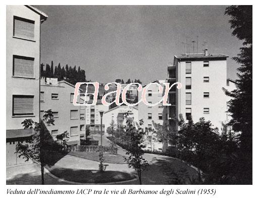 Bologna_Via di Barbiano e degli Scalini_1955 veduta dell'insediamento IACP al termine dei lavori