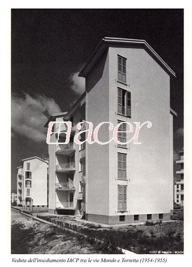 Bologna_Vie Mondo e Torretta_1954 - 1955 : veduta dell'insediamento IACP